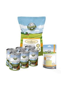 Bellfor Gastrointestinal St&oslash;ttesett for Valper - Country Menu Junior 6x400g + Andekj&oslash;ttstrimler 100g + Vermalpulver 80g fra Bellfor Hundef&ocirc;r