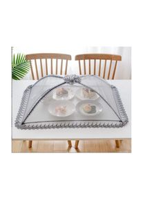 Cyslmuk - Cloche alimentaire en maille de qualité supérieure -50 x 70 cm - Réutilisable et pliable - Pour pique-nique, extérieur -Protège les