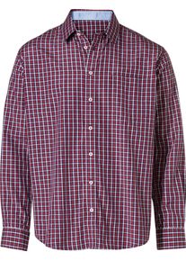 Catamaran Herren Langarm-Hemd dunkelrot-kariert Größe 45/46