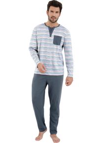 Panska Pyžamá Antracitová + námornícka veľkosť 44/46