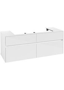 Villeroy & Boch Villeroy und Boch Collaro Waschtischunterschrank C09200DH 140x54,8x50cm, Waschtisch mittig, Glossy White