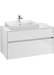 Villeroy & Boch Villeroy & Boch Collaro Waschtischunterschrank C01700DH 100x54,8x50cm, Waschtisch links, Glossy White