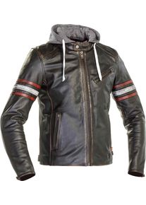 Richa Toulon 2, leather jacket , color: Black/Red , size: 56