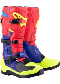 Alpinestars Tech 3, botas , color: Rojo/Azul Oscuro/Amarillo Ne&oacute;n , tama&ntilde;o: 5 US