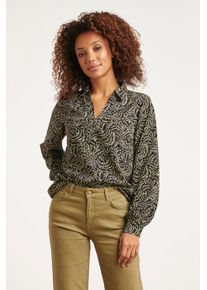 Smashed Lemon 23508 dames semi fitted blouse met knoopsluiting