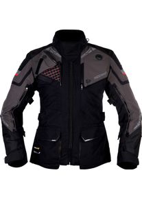 Modeka Panamericana II, textile jacket waterproof women , color: Black/Dark Grey , size: 40