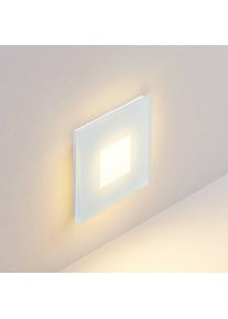 MOLTO LUCE LED-Einbaulampe Wall R68 Glass SQ, weiß, Alu, CCT