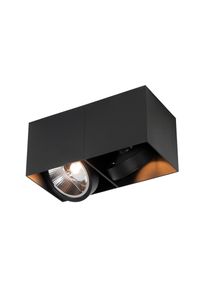 Qazqa Design spot fekete téglalap alakú AR111 2-light - Doboz