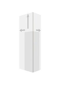 Duravit L-Cube Hochschrank LC1171L1818 50x24,3x176cm, Tür links, weiß matt