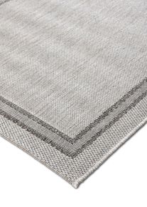 Binnen- en buitenkleed met boord - grijs - maat 160x230 cm - bonprix
