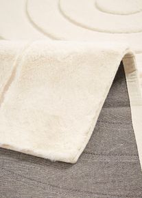 Vloerkleed met reliëfstructuur - beige - maat 160x230 cm - bonprix