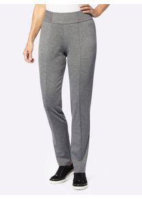 Dames Comfortbroek van romanit in steengrijs/gemêleerd ,maat 38, WITT, 76% Polyester, 20% Viscose, 4% Elastan