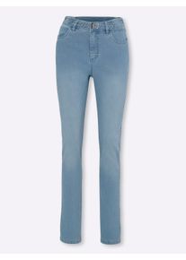 Dames Jeans met comfortband achter in blue-bleached ,maat 56, WITT, 81% Katoen, 17% Polyester, 2% Elastan