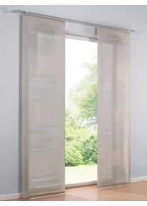 HEINE HOME unisex schuifgordijn in taupe ,maat 245 x 60 cm, Witt, 100% Polyester