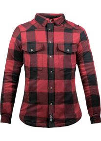 John Doe Motoshirt, shirt/jacket women , color: Black/Red , size: 3XL