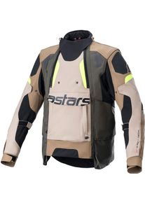 Alpinestars Halo, textile jacket Drystar , color: Brown/Beige/Black/Neon-Yellow , size: 4XL