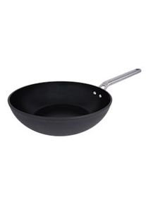 Arcos Serie Samoa | Wok Antiadherente 28 cm | Aluminio Forjado | Full Induction | Mango Acero Inoxidable Efecto Frio | Apta lavavajillas | Color Negro