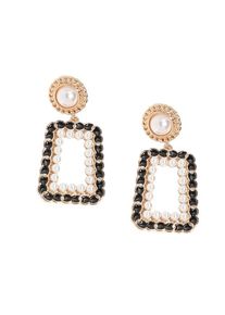 SOHI Orecchini ' Elvina ' Donna - oro / nero / bianco