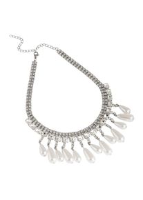 SOHI Chaîne ' Keri ' Femme argent, blanc taille Onesize
