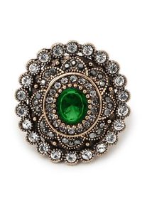 SOHI Anello ' Amara ' Donna - oro / verde / argento