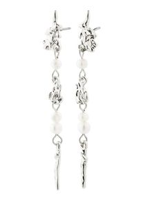Pilgrim Orecchini 'Constance' Donna - argento / bianco perla