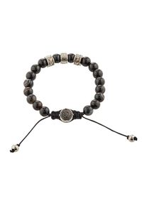 Diesel Heren Armband zilvergrijs / zwart One Size