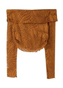 Bershka Dames Shirt bruin / cognac XS