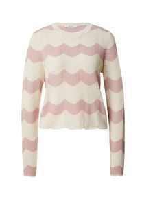 ABOUT YOU Sweter 'Senta' dla kobiet różowy pudrowy / biały Rozmiar XS