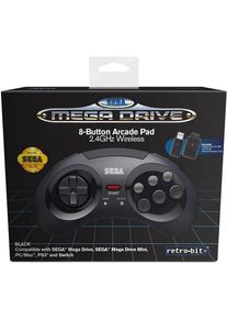 retro-bit Sega Mega Drive Wireless Controller - Black - Controller - MAC