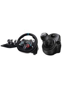 Logitech G29 Driving Force Racing Wheel (PS5 / PS4 / PS3 / PC) + Driving Force Shifter bundle - Wired Steering wheel & Pedal set - Sony PlayStation 4