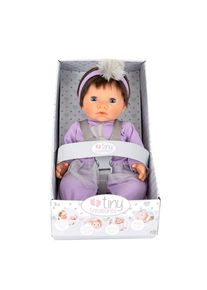 Tiny Treasures Dark Hair Baby Doll Purple Outfit