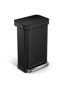 simplehuman 45L rechteckiger Behälter mit Liner-Tasche, schwarz