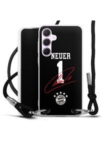 DeinDesign Galaxy A55 5G coque collier tissu noir/argent Fcb Fc Bayern München Manuel Neuer Coque collier