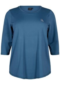 Active by Zizzi T-shirt fonctionnel 'ABASIC ONE' Femme bleu taille 7XL-8XL