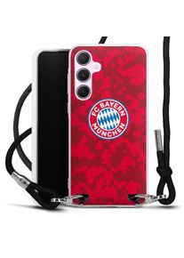 DeinDesign Galaxy A55 5G coque collier tissu noir/argent Camouflage Fc Bayern München Fcb Coque collier