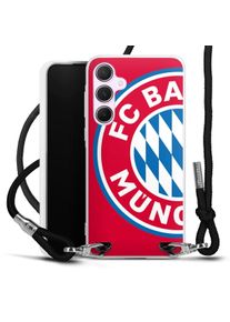 DeinDesign Galaxy A55 5G coque collier tissu noir/argent Official Licensed Product Fcb Fc Bayern München Coque collier