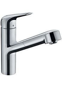 Hansgrohe Focus M42 Spültisch-Einhebelmischer 150 71865000 mit Ausziehauslauf, 1jet, chrom