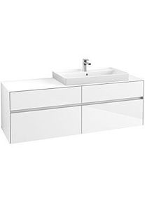 Villeroy & Boch Villeroy & Boch Collaro Waschtischunterschrank C02700DH 160x54,8x50cm, Waschtisch rechts, Glossy White