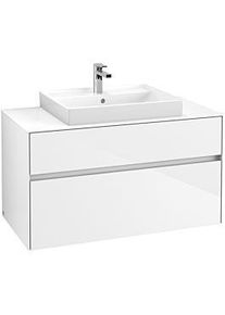 Villeroy & Boch Villeroy & Boch Collaro Waschtischunterschrank C01900DH 100x54,8x50cm, Waschtisch mittig, Glossy White