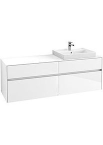 Villeroy & Boch Villeroy & Boch Collaro Waschtischunterschrank C02300DH 160x54,8x50cm, Waschtisch rechts, Glossy White