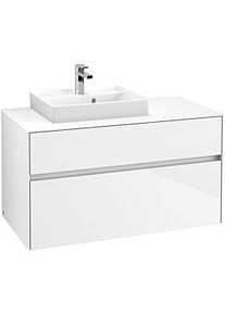 Villeroy & Boch Villeroy & Boch Collaro Waschtischunterschrank C01400DH 100x54,8x50cm, Waschtisch links, Glossy White