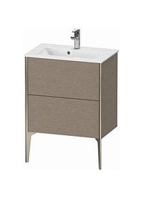 Duravit XViu Waschtisch-Unterschrank XV44880B111 61 x 59,4 x 39 cm, eiche kaschmir, 2 Auszüge, stehend, champagner matt