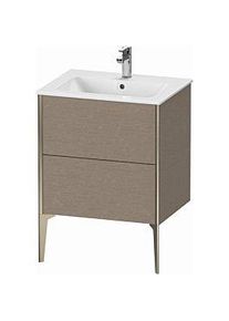 Duravit XViu Waschtisch-Unterschrank XV44810B111 61 x 59,4 x 48 cm, eiche kaschmir, 2 Auszüge, stehend, champagner matt