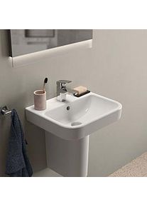 Ideal Standard i.life B Handwaschbecken T461001 mit Hahnloch und Überlauf, 45 x 38 x 16 cm, weiß