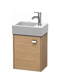 Duravit Brioso Waschtischunterbau BR4049L1052 364x239mm, Europ. Eiche, Tür links, Griff Chrom