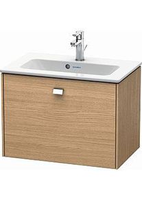 Duravit Brioso Waschtischunterbau BR401001052 620x389mm, Europ. Eiche, 1 Auszug, Griff Chrom