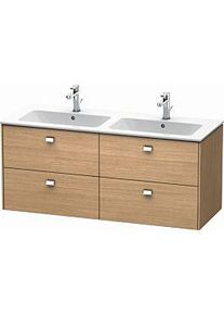 Duravit Brioso Waschtischunterbau BR410601052 1290x553 Europäische Eiche, 4 Auszüge, Griff Chrom