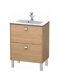 Duravit Brioso Waschtischunterbau BR440601052 620x389mm, Europ. Eiche, 2 Auszüge, Griff Chrom