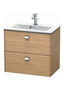 Duravit Brioso Waschtischunterbau BR411001052 Compact 620x553 Europ. Eiche, 2 Ausz., Griff Chrom