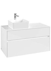 Villeroy & Boch Villeroy und Boch Collaro Waschtischunterschrank C03900DH 100 x 54,8 x 50 cm, Waschtisch links, Glossy White